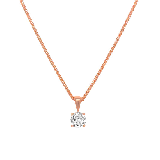 Round Brilliant Solitaire Diamond Pendant