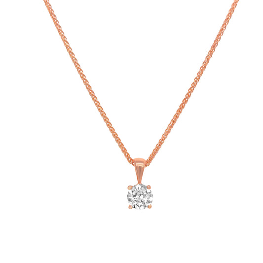 Round Brilliant Solitaire Diamond Pendant