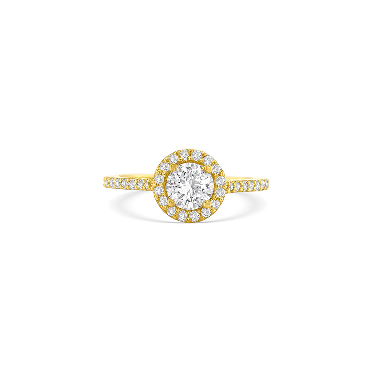 Round Brilliant Cut Halo Diamond Ring