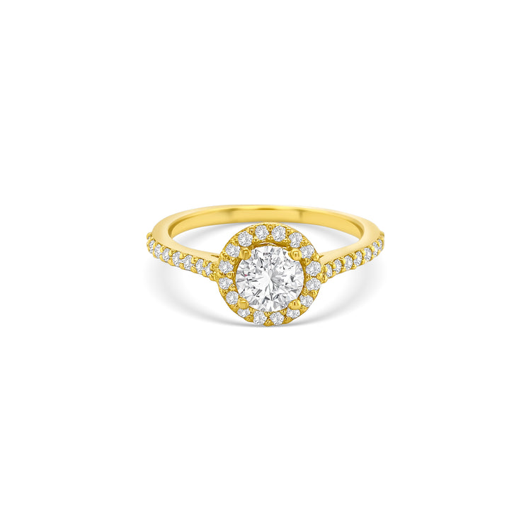 Round Brilliant Cut Halo Diamond Ring