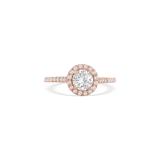 Round Brilliant Cut Halo Diamond Ring