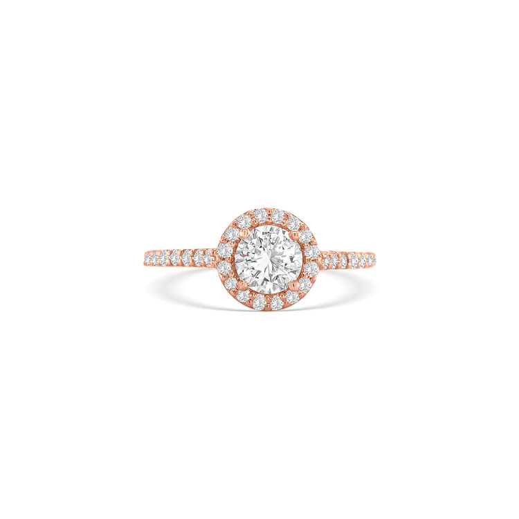 Round Brilliant Cut Halo Diamond Ring