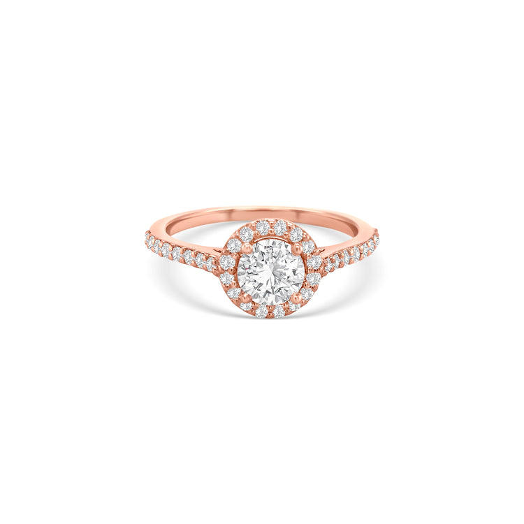 Round Brilliant Cut Halo Diamond Ring