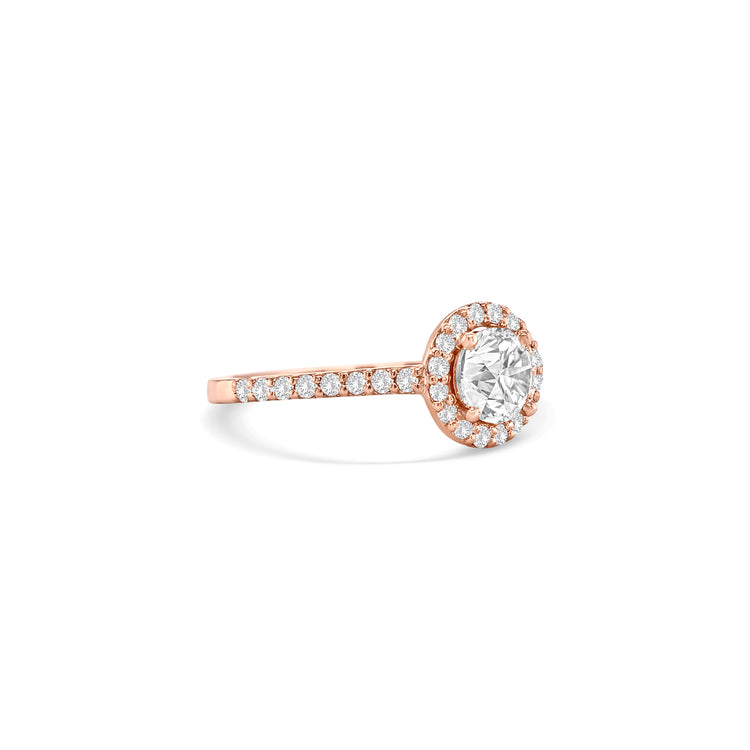 Round Brilliant Cut Halo Diamond Ring
