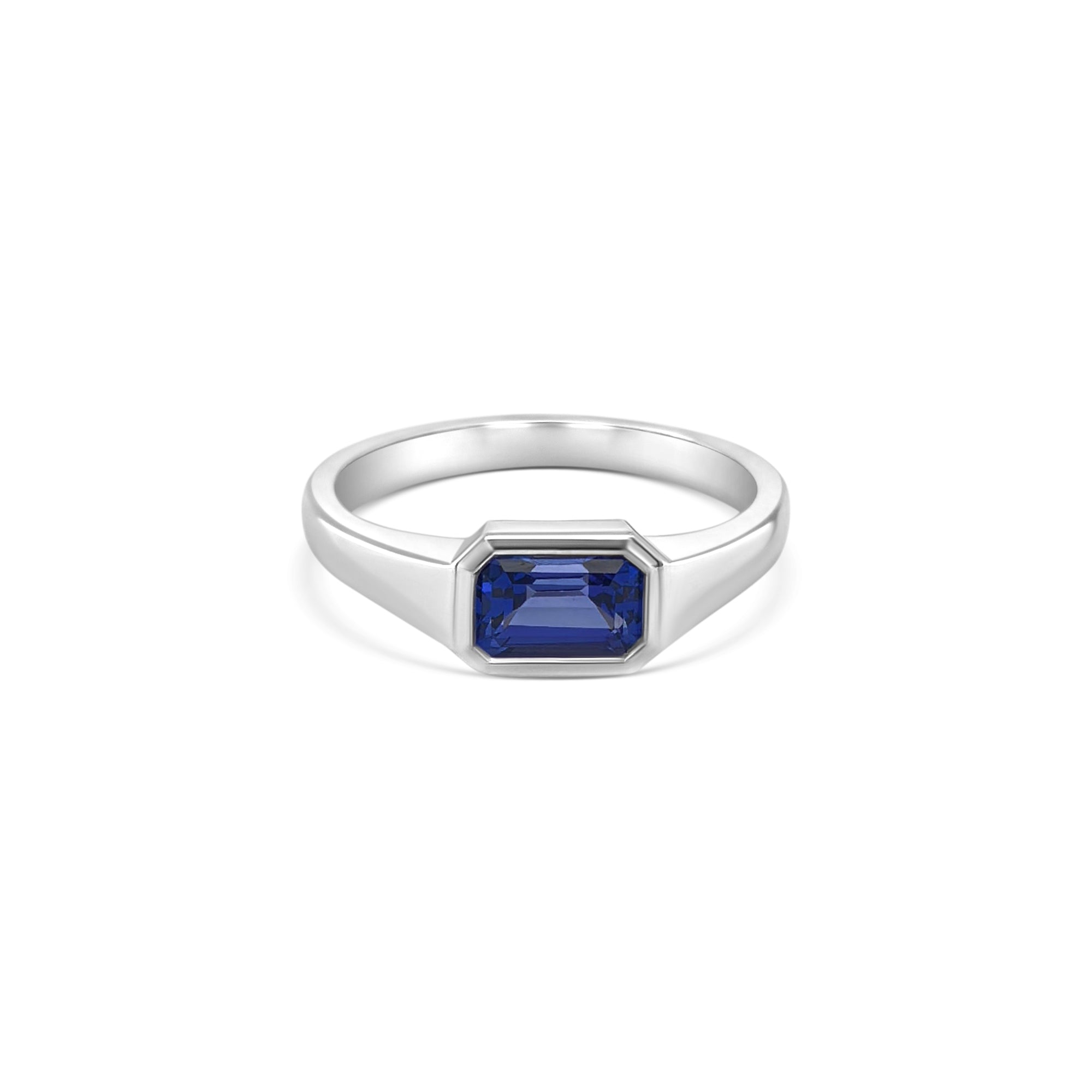 Emerald Cut Tanzanite Solitaire Ring