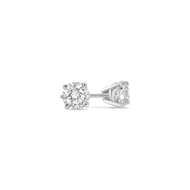 Round Brilliant Stud Diamond Earrings