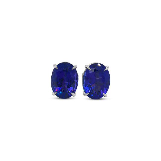 Oval Cut Tanzanite Drop Earrings