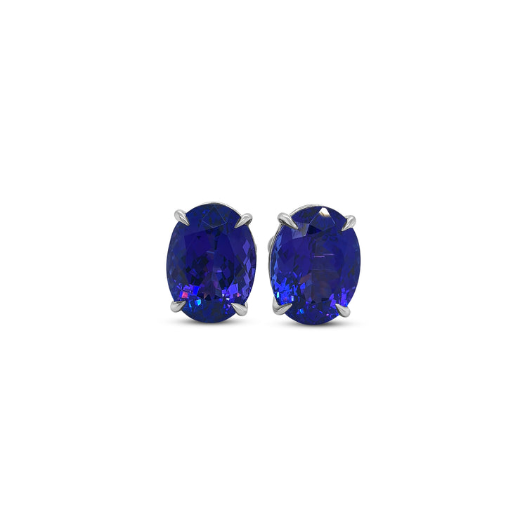Oval Cut Tanzanite Drop Earrings