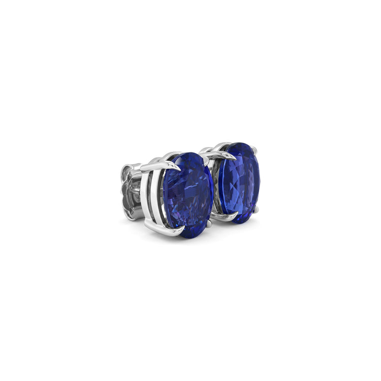 Oval Cut Tanzanite Drop Earrings