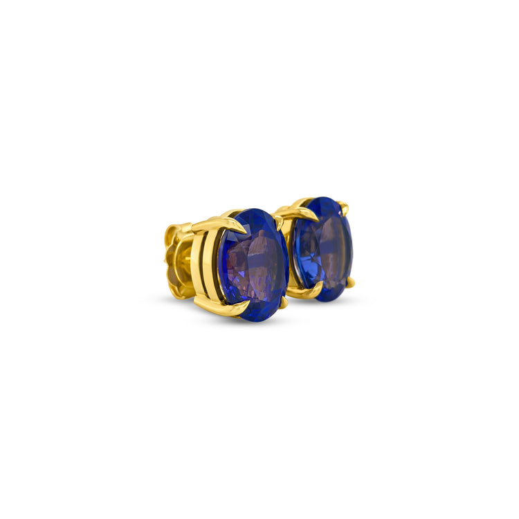 Oval Cut Tanzanite Drop Earrings