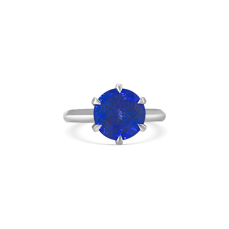 Round Brilliant Cut Tanzanite Solitaire Ring