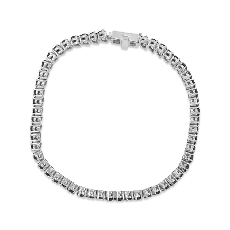 Pear Cut Black Diamond Tennis Bracelet