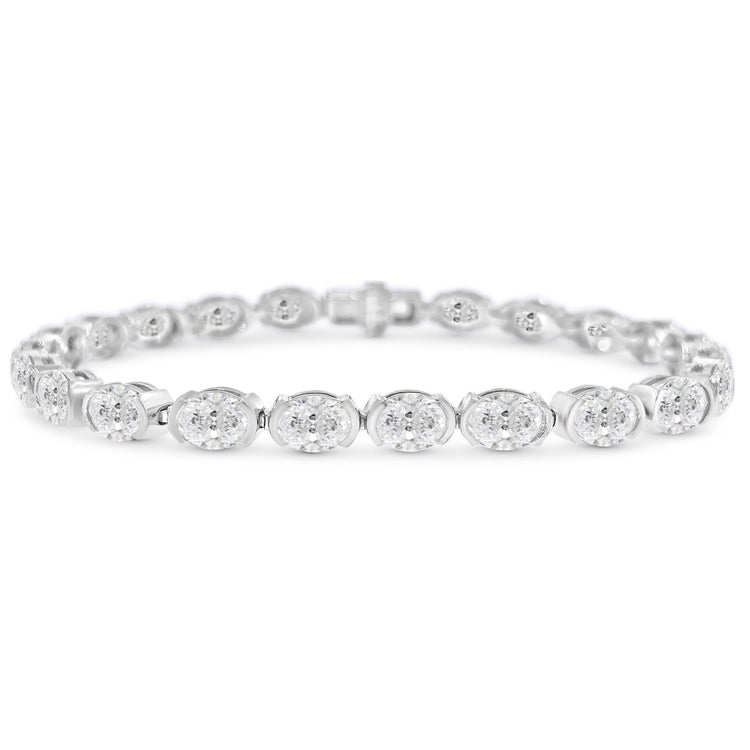 Oval Cut Diamond Tennis Bracelet