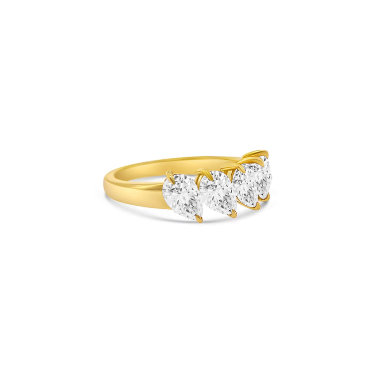 Pear Cut Diamond Five Stone Ring
