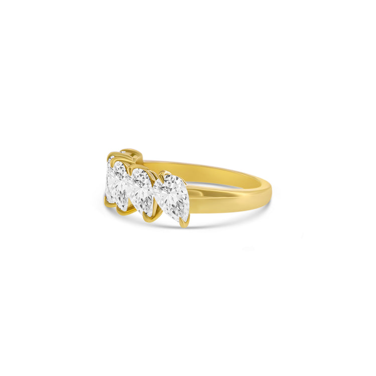Pear Cut Diamond Five Stone Ring