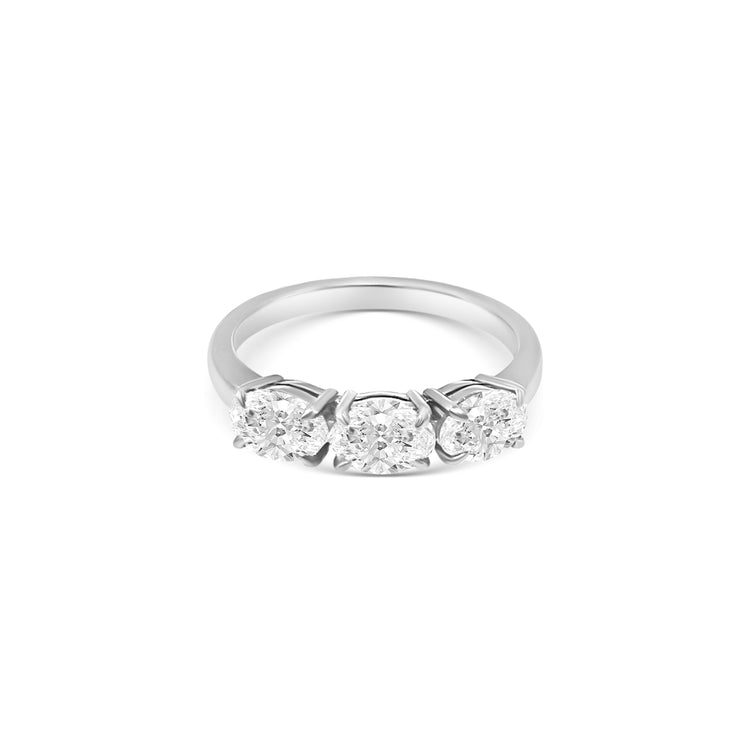 Round Brilliant Diamond Trilogy Ring