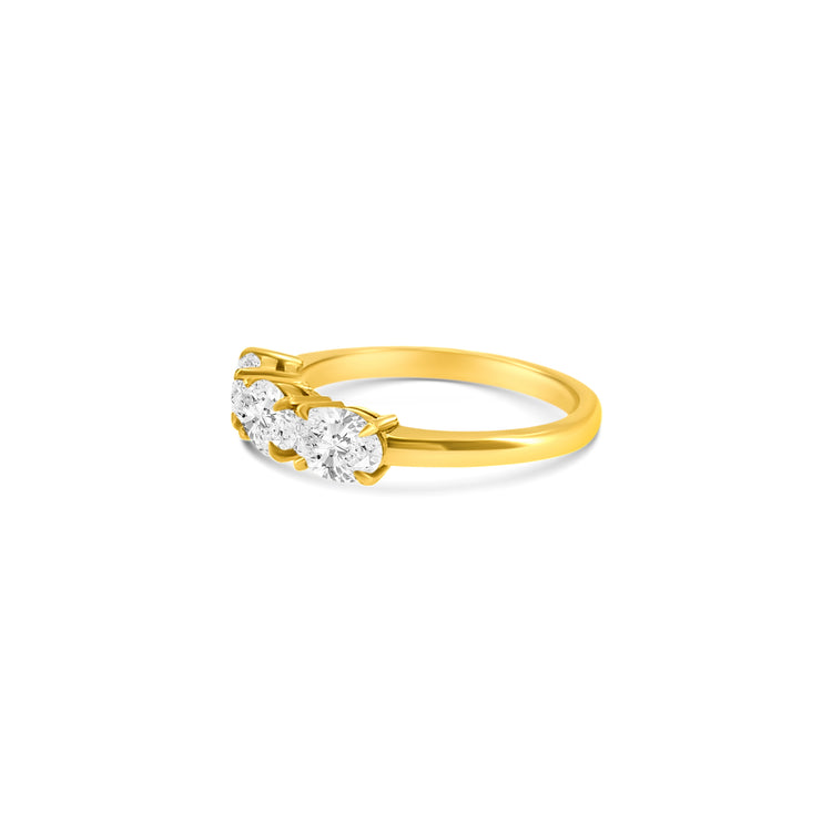 Oval Cut Diamond Trilogy Ring