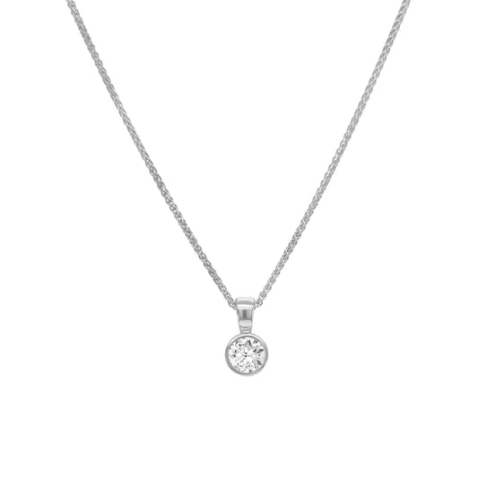 Round Brilliant Solitaire Diamond Pendant