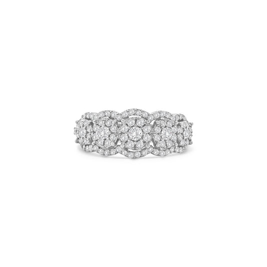 Round brilliant cut diamond illusion ring, illusion set diamond ring, round diamond engagement ring, elegant diamond illusion jewelry, fine jewelry diamond ring, luxury round brilliant diamond ring, illusion setting engagement ring, classic round diamond ring, designer illusion set diamond jewelry, timeless diamond ring for women.