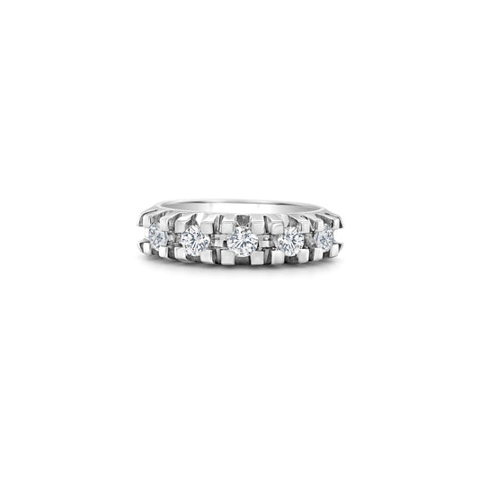 Round Brilliant Five Stone Diamond Ring
