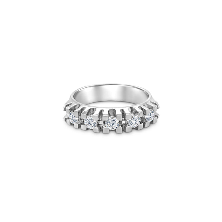 Round Brilliant Five Stone Diamond Ring