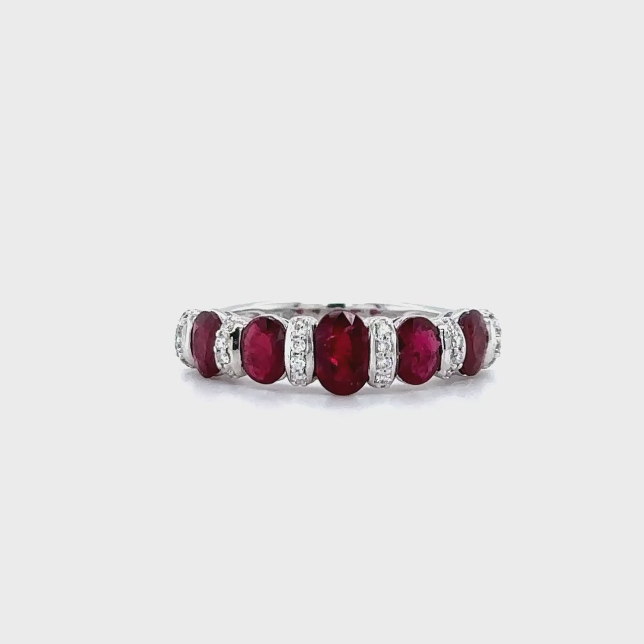 Ruby & Diamond Half Eternity Ring, Ruby ring, Diamond ring, Half eternity ring, Ruby and diamond jewelry, Ruby and diamond band, Gemstone eternity ring, Ruby half eternity ring, Diamond half eternity ring, Ruby and diamond wedding band, Luxury ruby and diamond ring, Fine ruby jewelry, Precious gemstone ring, Ruby and diamond gift, Ruby eternity ring.